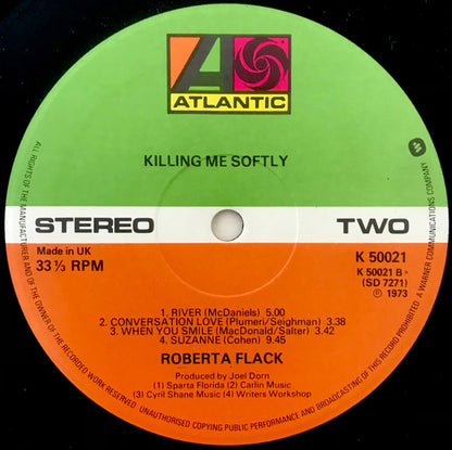 Roberta Flack. Killing Me Softly VG+VG - Ad-Astra Records