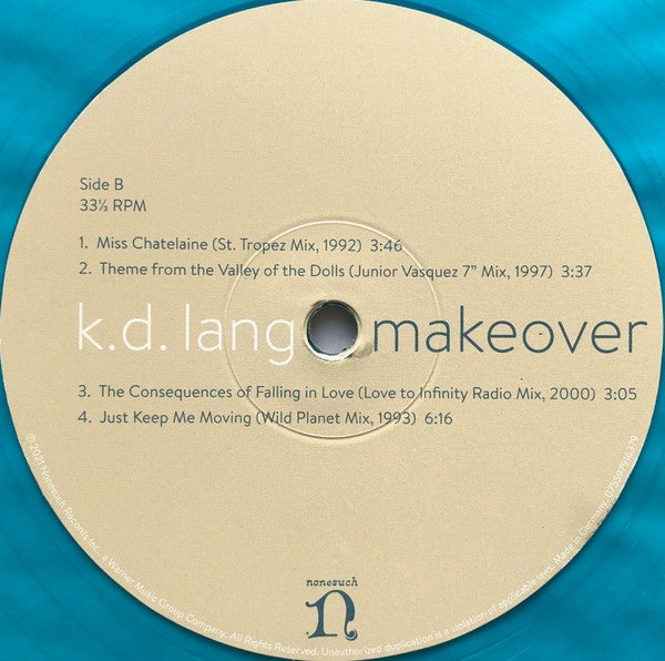 K.D Lang. Makeover ( Double Transparent Turquoise ) VG+VG+