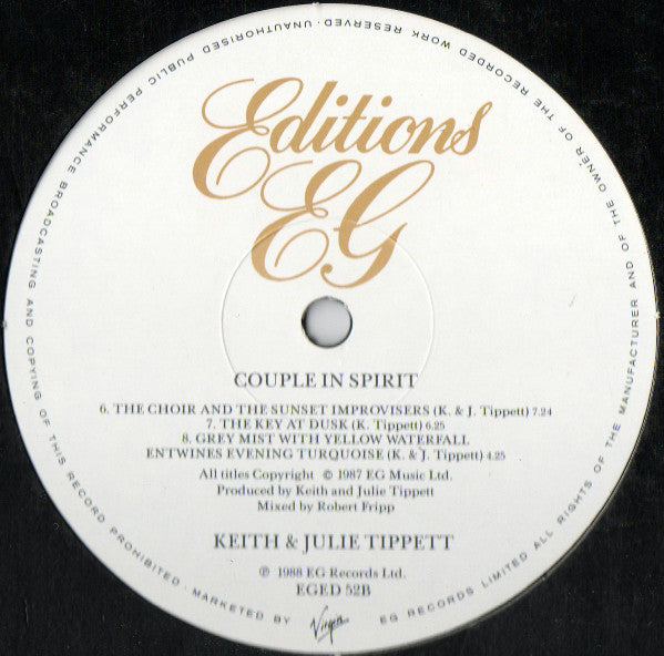 Keith & Julie Tippett. Couple In Spirit VG+VG+ - Ad-Astra Records