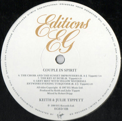 Keith & Julie Tippett. Couple In Spirit VG+VG+ - Ad-Astra Records