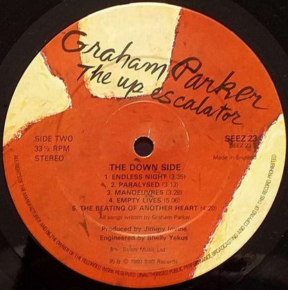 Graham Parker And The Rumour. The Up Escalator VG+VG