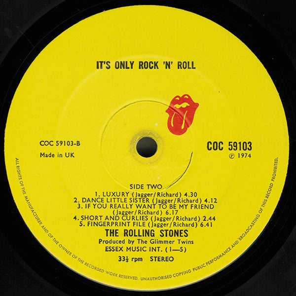 The Rolling Stones. It's Only Rock 'N Roll VG+VG