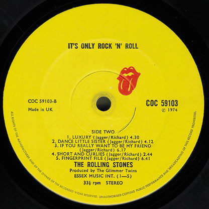 The Rolling Stones. It's Only Rock 'N Roll VG+VG
