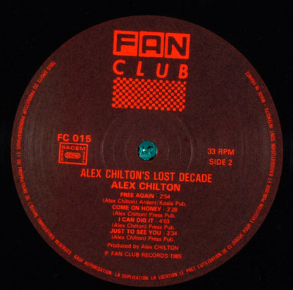 Alex Chilton. Alex Chilton's Lost Decade ( Double ) VG+VG