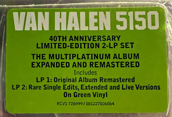 Van Halen. 5150 ( Record Store Day 40th Anniversary Limited Edition, Green Vinyl )