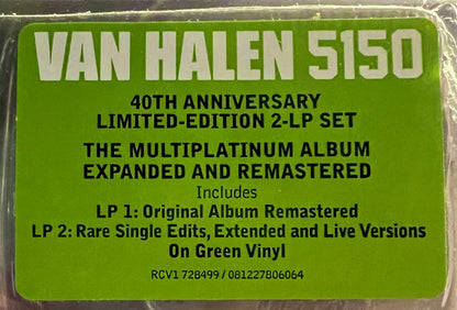 Van Halen. 5150 ( Record Store Day 40th Anniversary Limited Edition, Green Vinyl )