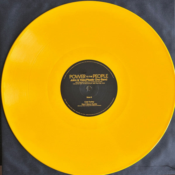 John & Yoko / Plastic Ono Band With Elephant's Memory* – Power To The People (Live At The One-To-One Concert, New York City, 1972)  12" 45rpm ep , RSD , Ltd Edition Yellow Vinyl VG+VG+ - Ad-Astra Records
