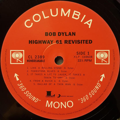 Bob Dylan. Highway 61 Revisited (  Reissue, Repress, Mono, 180 Gram ) VG+VG+