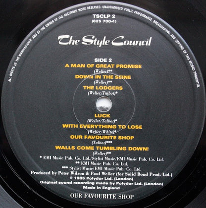 The Style Council. Our Favourite Shop ( + Poster ) VG+VG - Ad-Astra Records
