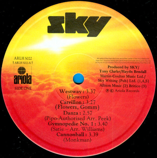 Sky. Sky VG+VG - Ad-Astra Records
