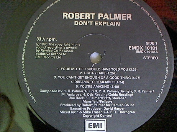 Robert Palmer. Don't Explain ( Double ) VG+VG