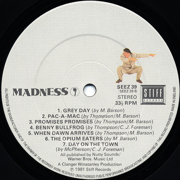 Madness. 7 VG+VG - Ad-Astra Records