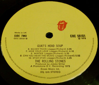 The Rolling Stones. Goats Head Soup ( Repress, Gatefold, Made In UK ) VG+ VG
