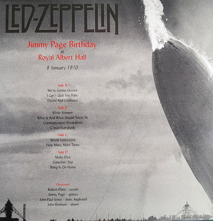 Led Zeppelin. Jimmy Page Birthday At The Royal Albert Hall 9 January 1970 ( Double Album )