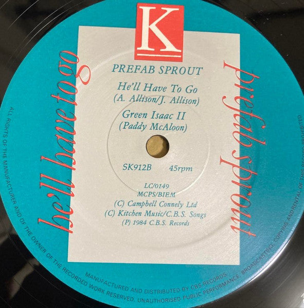 Prefab Sprout. Don't Sing 12", 45 RPM, Single VG+VG - Ad-Astra Records