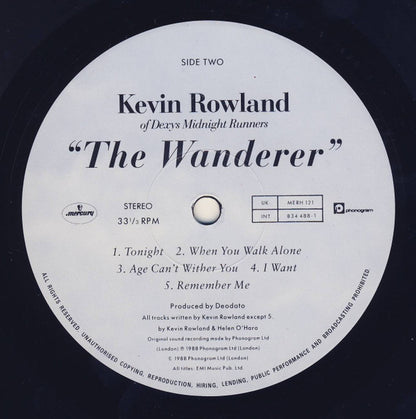 Kevin Rowland. The Wanderer VG+VG