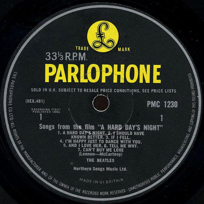The Beatles. A Hard Day's Night (  Mono, Variation B ) G+G+