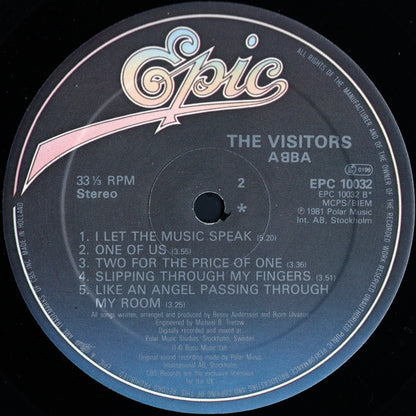 ABBA. The Visitors VG+ VG