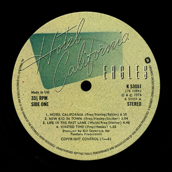 Eagles. Hotel California ( Gatefold ) VG VG | Ad-Astra Records