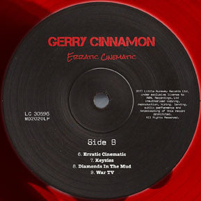 Gerry Cinnamon. Erratic Cinematic ( Ltd Edition Red Vinyl ) VG+VG+