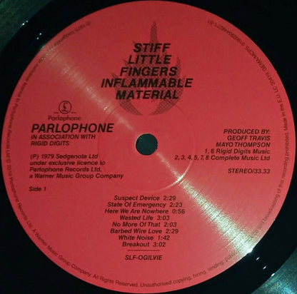 Stiff Little Fingers. Inflammable Material ( Re Issue )