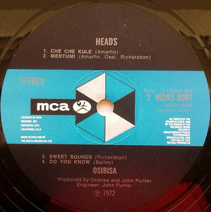 Osibisa. Heads ( Gatefold ) VG+VG - Ad-Astra Records