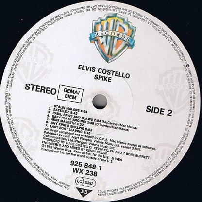 Elvis Costello. Spike VG+VG+