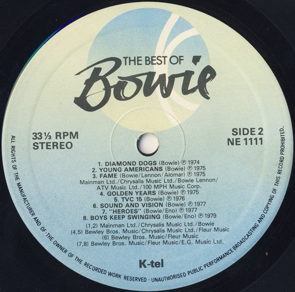 David Bowie. The Best Of Bowie VG+VG - Ad-Astra Records