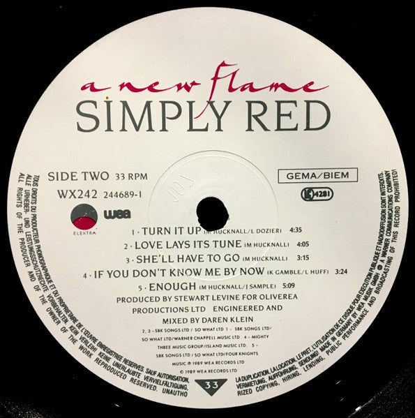 Simply Red. A New Flame VG+VG