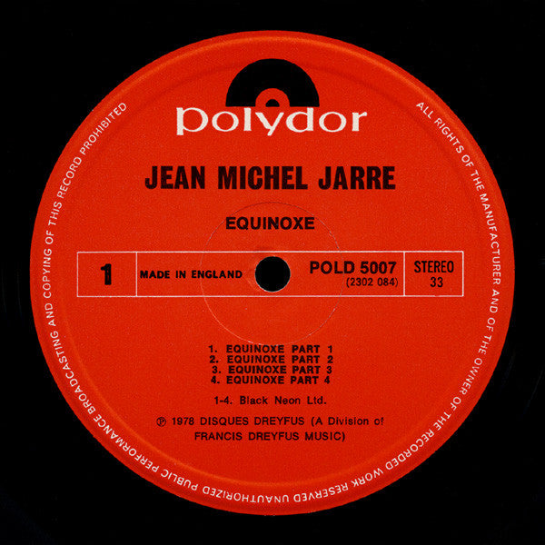 Jean Michel Jarre. Equinoxe VG+VG