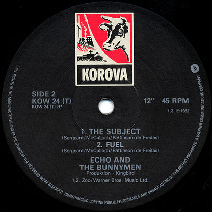 Echo & The Bunnymen. The Back Of Love ( 12", 45 RPM, Single ) VG+VG - Ad-Astra Records