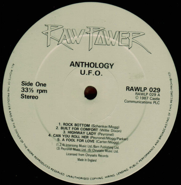 UFO. Anthology ( Gatefold UK 1st Press ) VG+VG
