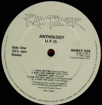 UFO. Anthology ( Gatefold UK 1st Press ) VG+VG