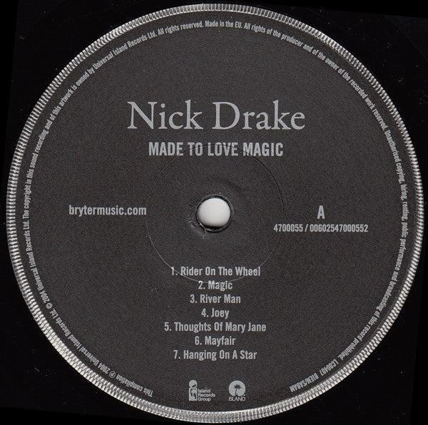 Nick Drake. Made To Love Magic ( Re Issue 180g )