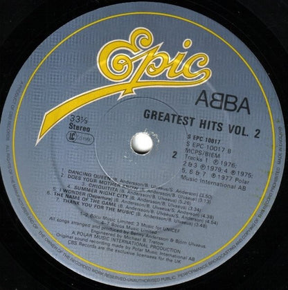 Abba. Greatest Hits Vol. 2 VG+G+ - Ad-Astra Records