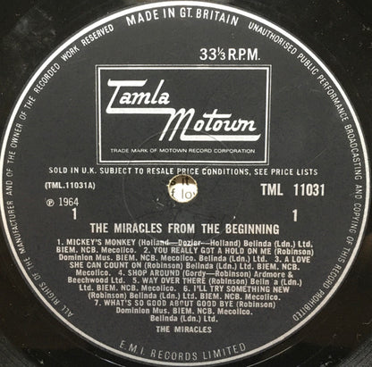 The Miracles. From The Beginning VG+G+