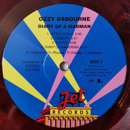 Ozzy Osbourne. Diary Of A Madman ( Reissue, Red & Black Swirl )