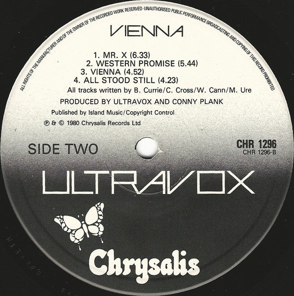 Ultravox. Vienna VG+VG - Ad-Astra Records