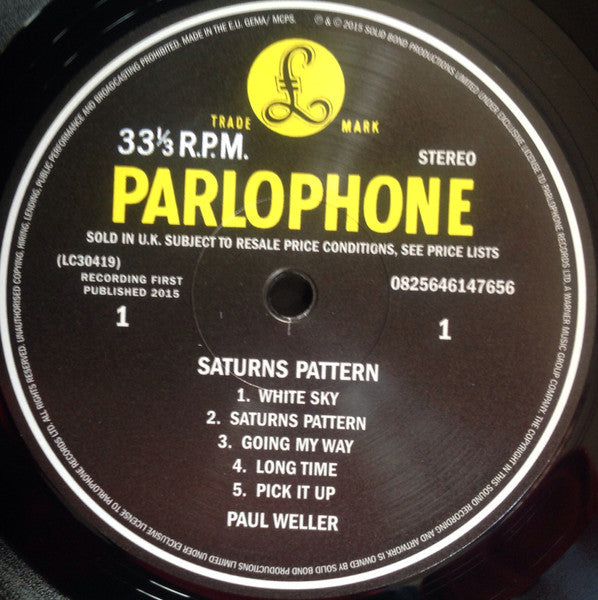 Paul Weller. Saturns Pattern ( Stereo, 180 Gram  + Inner & Booklet ) VG+VG+