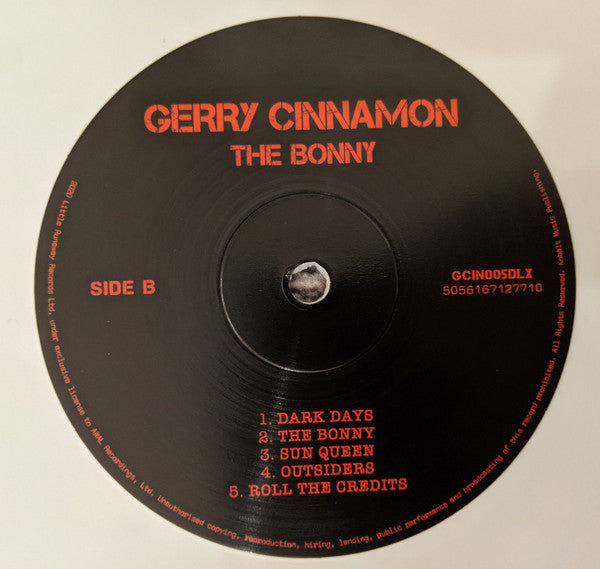 Gerry Cinnamon. The Bonny ( Vinyl, LP, White Vinyl, LP, Single Sided, Etched All Media, Album, Deluxe Edition, Stereo, Definitive Version ) NM NM - Ad-Astra Records