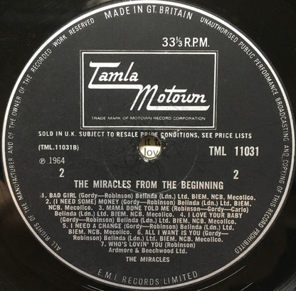 The Miracles. From The Beginning VG+G+