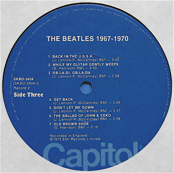 The Beatles. 1967 - 1970 (  Reissue, Los Angeles Capitol Labels ) VG+VG
