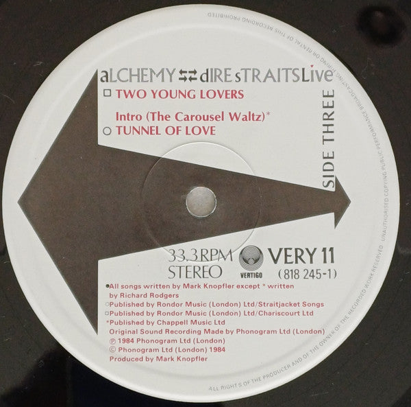 Dire Straits. Alchemy - Dire Straits Live ( Gatefold ) VG+VG - Ad-Astra Records
