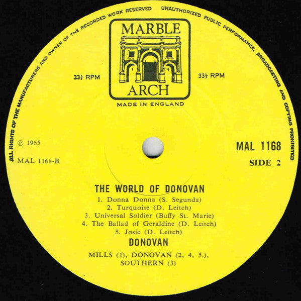 Donovan. The World Of Donovan ( Mono Flipback ) VG+VG