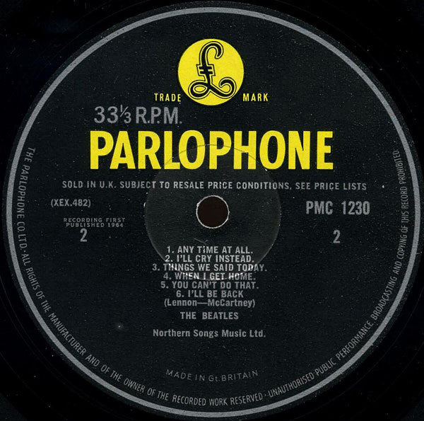 The Beatles. A Hard Day's Night (  Mono, Variation B ) G+G+
