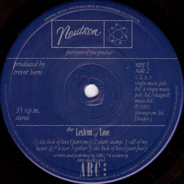 ABC. The Lexicon Of Love VG+VG