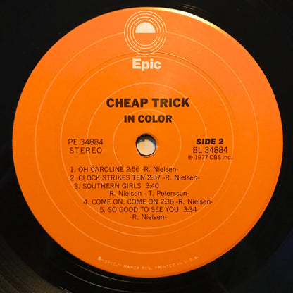 Cheap Trick. In Color ( US Release ) VG VG
