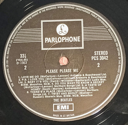 The Beatles. Please Please Me ( Eighth pressing, November 1969 until 1970. ) VG+VG