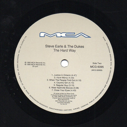 Steve Earle & The Dukes. The Hard Way VG+VG