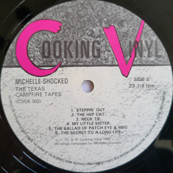 MIchelle - Shocked. The Texas Campfire Tapes VG+VG - Ad-Astra Records